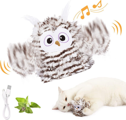 Interactive Cat Plush Toys For Indoor Cats Automatic Flapping Bird