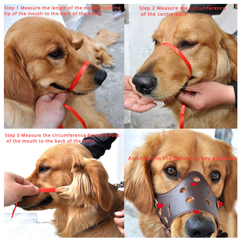Dog Muzzle Silencer Anti-barking Bite Prevention Feeding Disorder Small Medium Large Dog Mouth Cover Teddy Golden Retriever