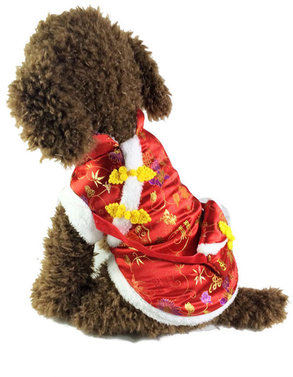 新年中國風寵物服裝狗紅包袋唐裝