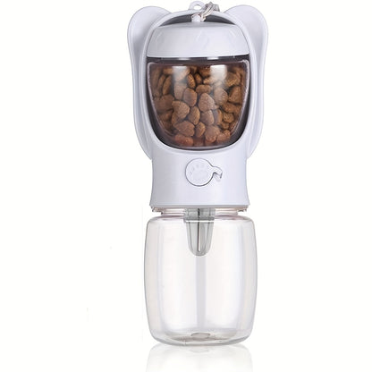 2 In 1 Dog Water Bottle, Leak Proof Portable Pet Water Bottle With Food Container