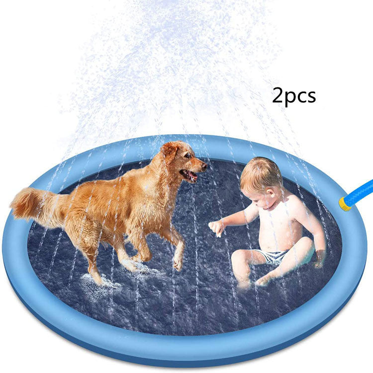 Dog Play Mat - Summer Outdoor Pool Backyard Fountain