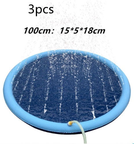Dog Play Mat - Summer Outdoor Pool Backyard Fountain