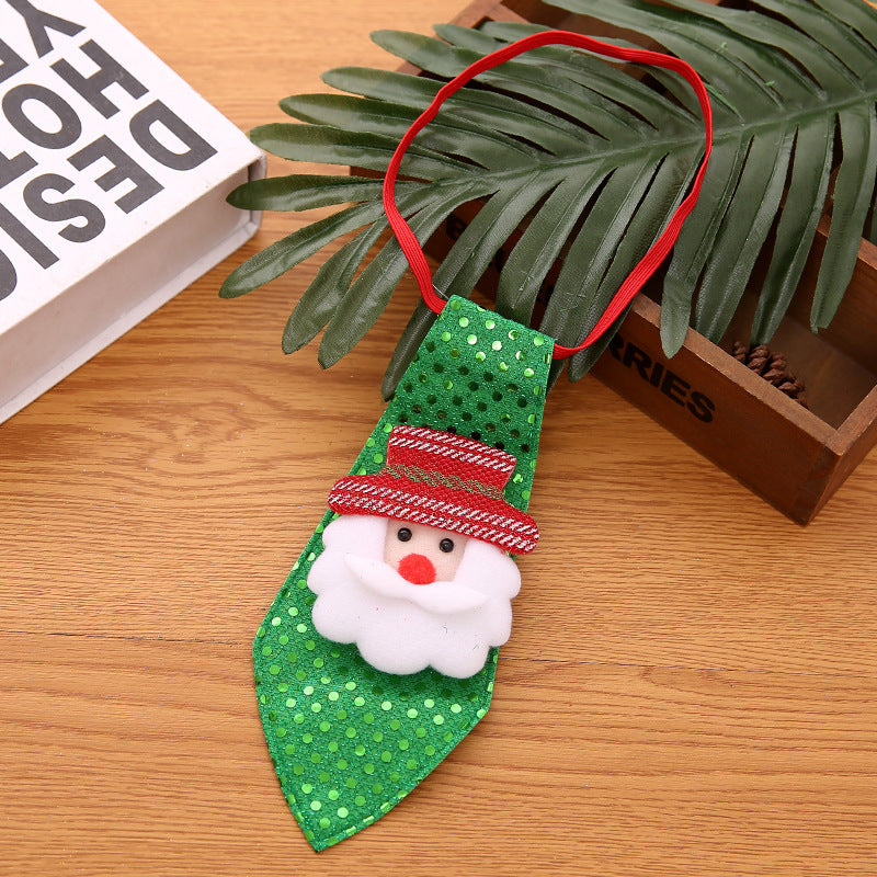 Christmas colored sequins tie decorations