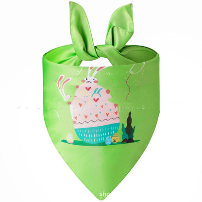 Easter Pet Spit Towel Bunny Triangular Bandage