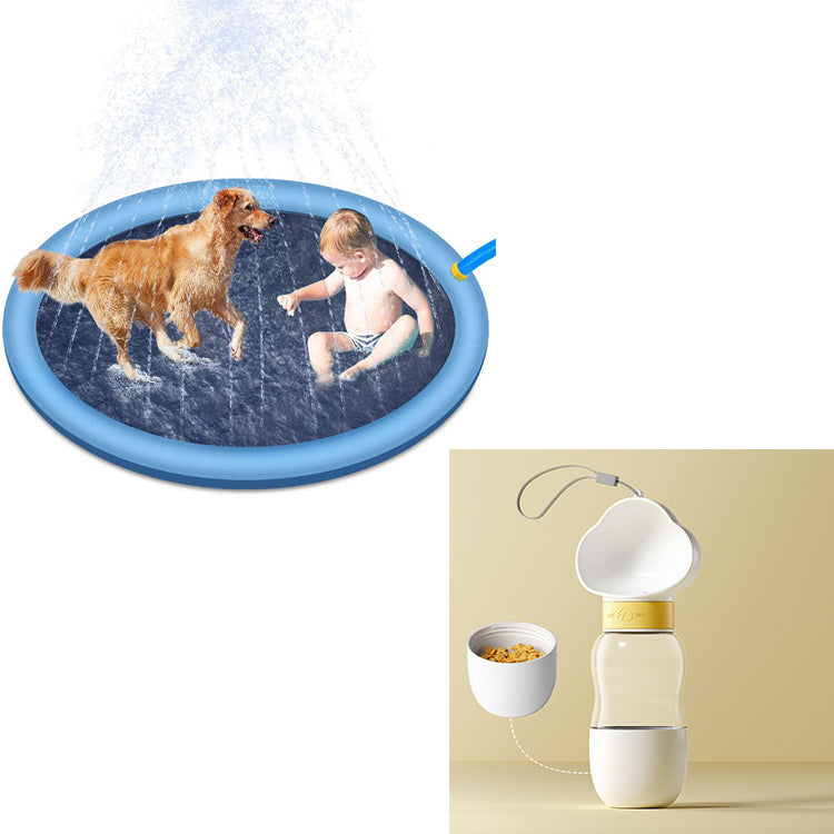Dog Play Mat - Summer Outdoor Pool Backyard Fountain
