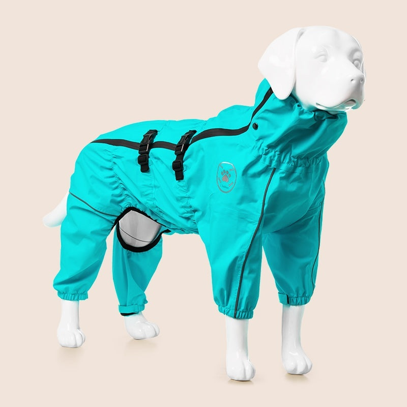 Medium Large Dog Four-legged Waterproof All Inclusive Breathable Jacket