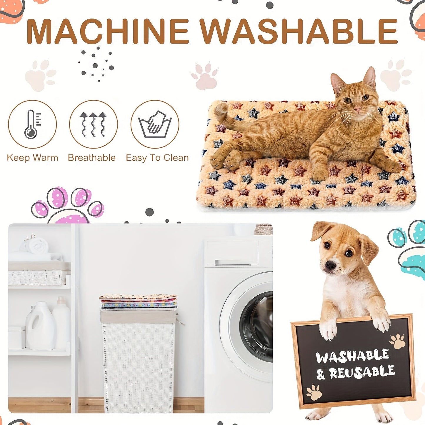 ペット犬用ベッドマット クレートパッド ソフトペットベッド 洗えるクレートマット 大型・中型・小型犬用 リバーシブルフリース犬用クレートケンネルマット 猫用ベッドライナー 超ソフト ふわふわ プレミアムフリース ペットブランケット