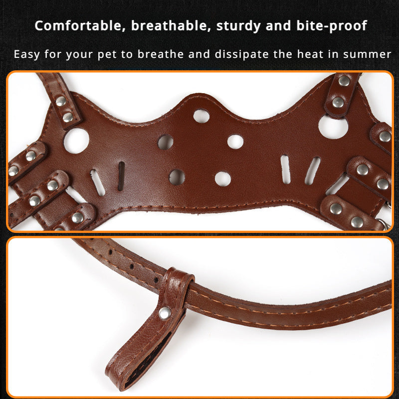 Dog Muzzle Silencer Anti-barking Bite Prevention Feeding Disorder Small Medium Large Dog Mouth Cover Teddy Golden Retriever