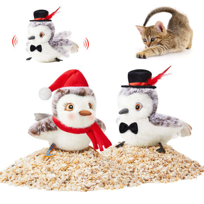 Interactive Cat Plush Toys For Indoor Cats Automatic Flapping Bird