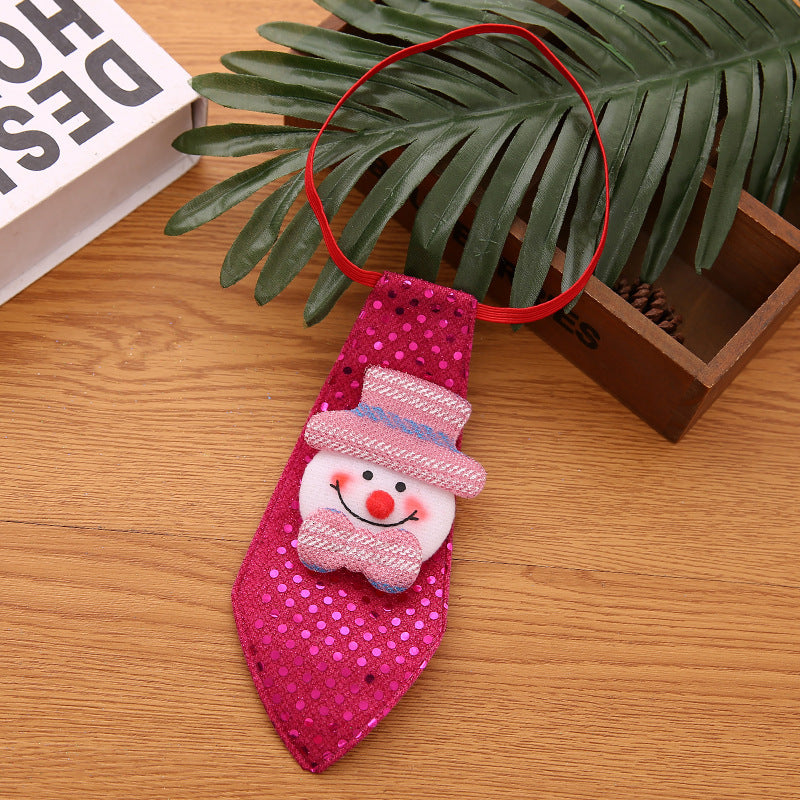 Christmas colored sequins tie decorations