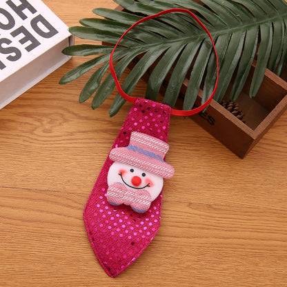 Christmas colored sequins tie decorations