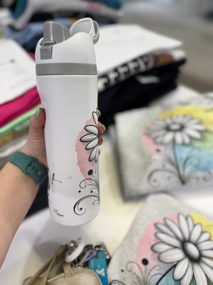 ST Designs- If you can dream it Water Bottle -24 oz sip and chug lid stainless steel