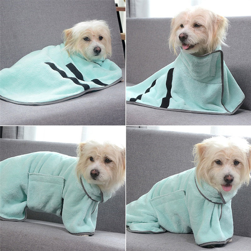 速乾性ペット吸水タオル 犬用バスローブ ペット犬用バスタオル 犬猫用 マイクロファイバー吸水ペット乾燥タオル ペット用品 ペット製品