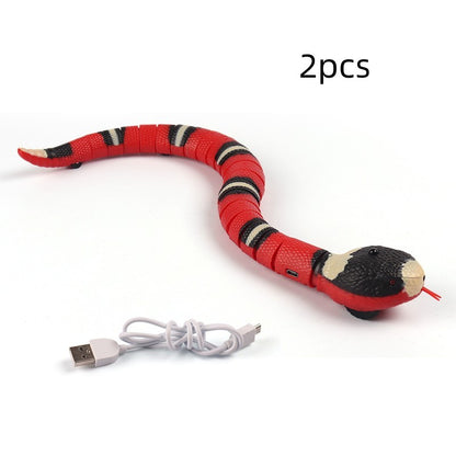 智慧感應互動貓玩具自動電子蛇逗貓玩具USB可充電小貓玩具適用於貓狗寵物