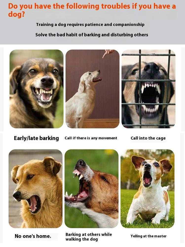 Anti-bark Nuisance Artifact Prevent Dog Barking Automatic Stop Device Electric Shock Collar Bark Stopper