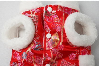 New Year Pet Cotton Clothes Thicken And Keep Warm