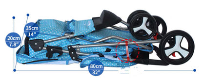Lightweight Folding Pet Trolley Dogs And Cats Dog Out Stroller Three-wheeled Pet Stroller Dog Out Stroller Supplies