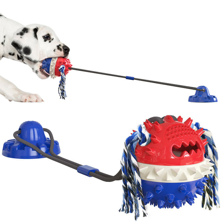 dog chew toy, sucker dog toy, suction cup dog toy, interactive dog toy, treat dispensing dog toy, dental care dog toy, vocal leaking ball dog toy, durable dog toy for chewers, TPR dog toy, tugging toy for dogs