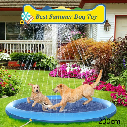 Dog Play Mat - Summer Outdoor Pool Backyard Fountain