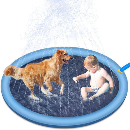 Dog Play Mat - Summer Outdoor Pool Backyard Fountain