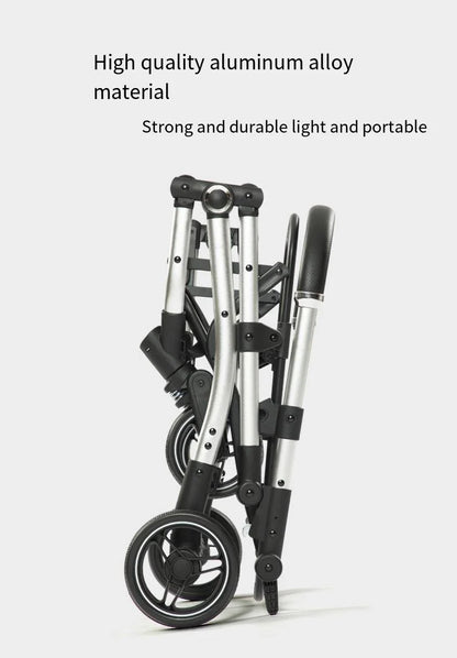 2025 New Dog Stroller with Double Layered Upper and Lower Compartments, Large Space for Pets, Multiple Cats, Dogs, and Dogs Cart