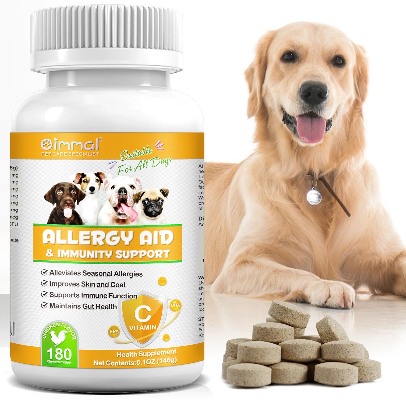 Comprehensive Canine Allergy Aid & Immunity Support for Dog