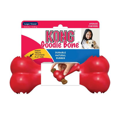 KONG - Goodie Bone - Durable Rubber Chew Bone, Treat Dispensing Dog Toy