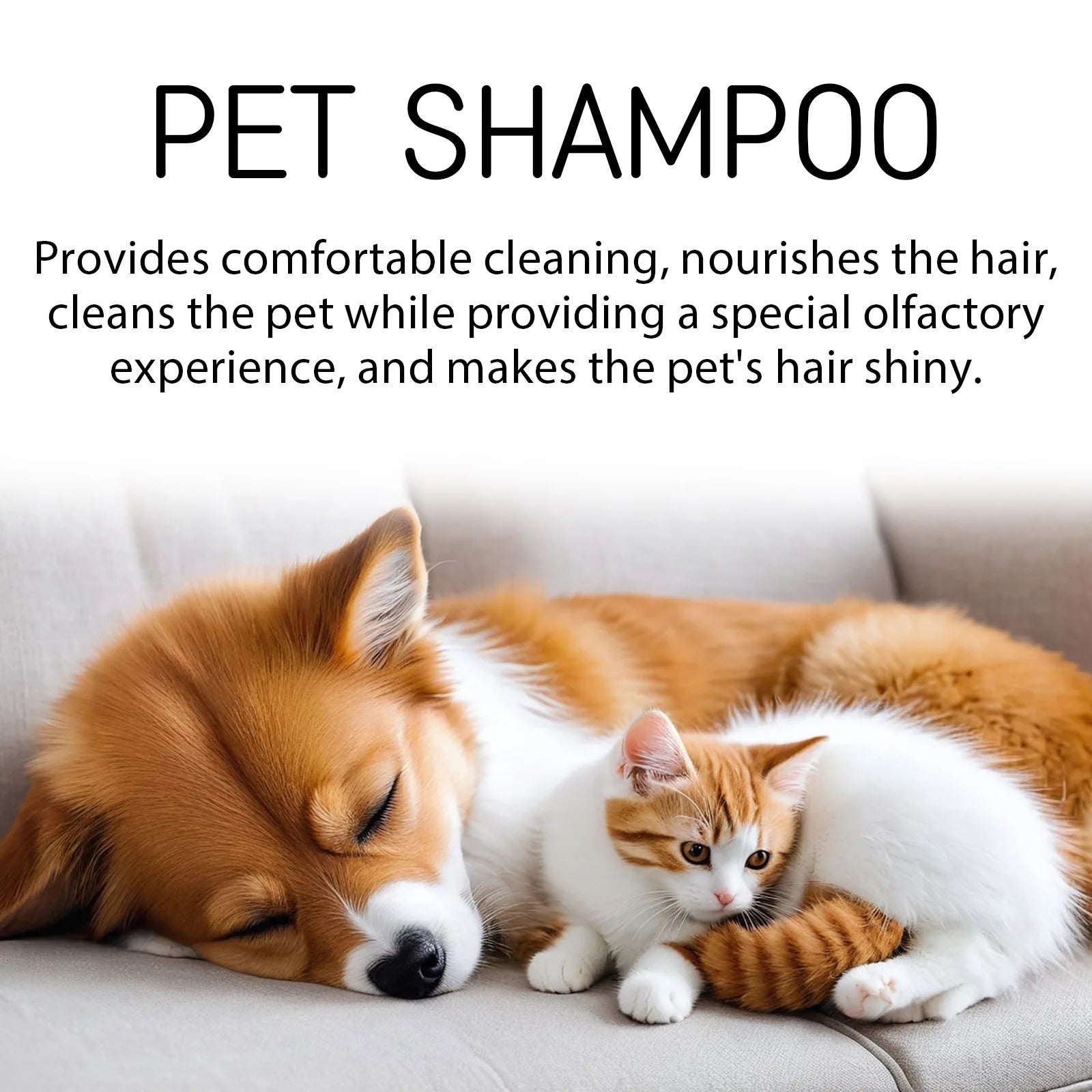 Pet Wash Shampoo Dogs Hair Soften Dirts Mites Removal Flea Killer Deodorizing Reduce Itching Anti Flea Moisturizing Dog Shampoo