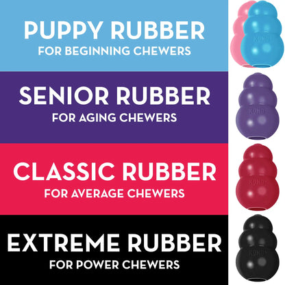 KONG Senior Dog Toy Gentle Natural Rubber Fun to Chew, Chase and Fetch Purple