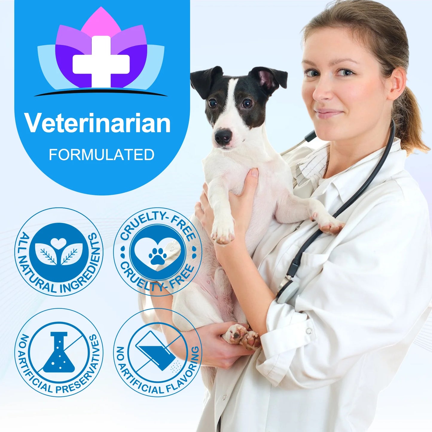 Dog Allergy Relief Chews Anti-Itch Skin & Coat Supplement Omega 3  60 Relief Treatment Pills Pumpkin Enzymes Peking Duck Flavor