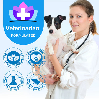 Dog Allergy Relief Chews Anti-Itch Skin & Coat Supplement Omega 3  60 Relief Treatment Pills Pumpkin Enzymes Peking Duck Flavor