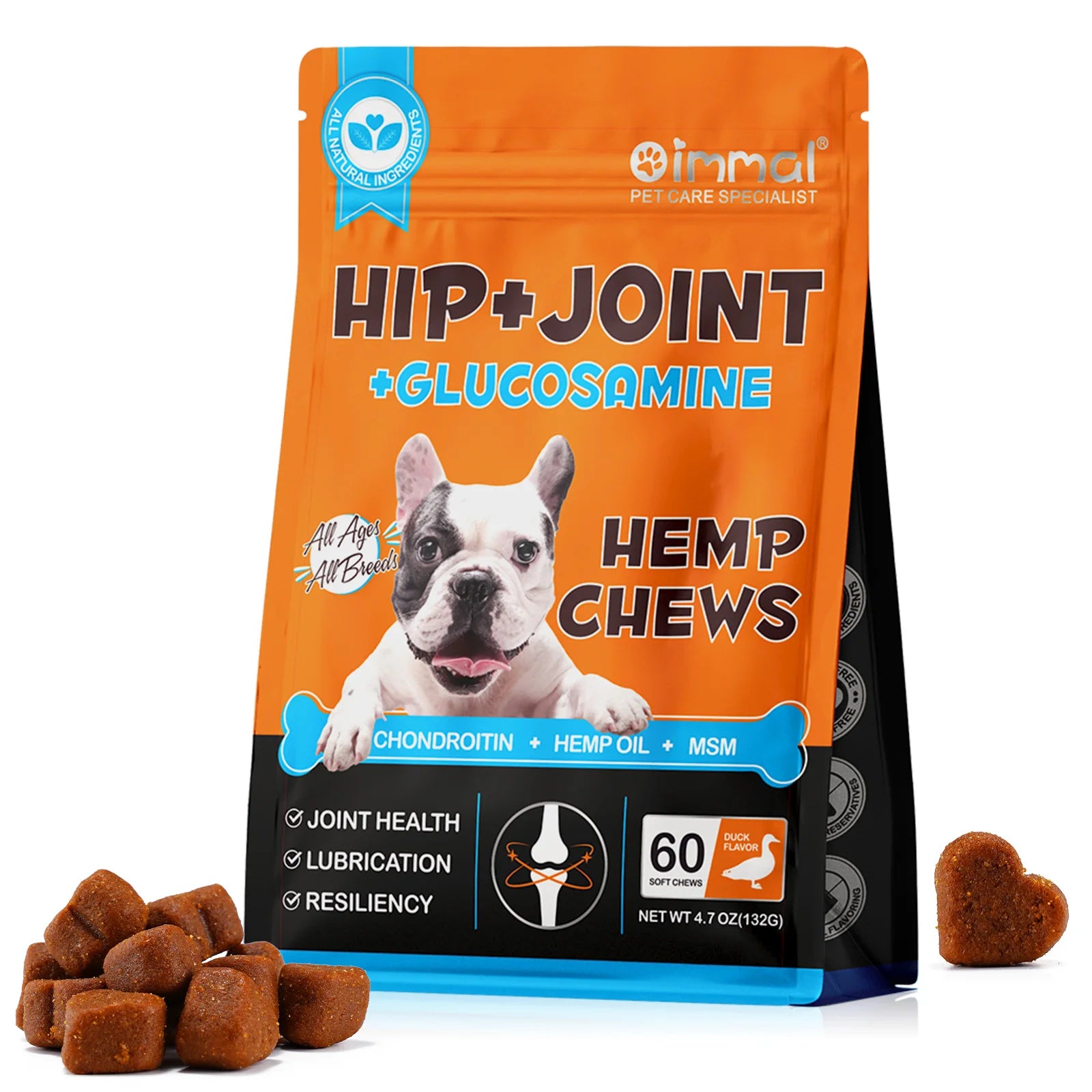 Hip and Joint Supplement with Glucosamine for Dogs 170 Dog Joint Pain Relief Treats Chondroitin MSM Dog Joint Supplement Health