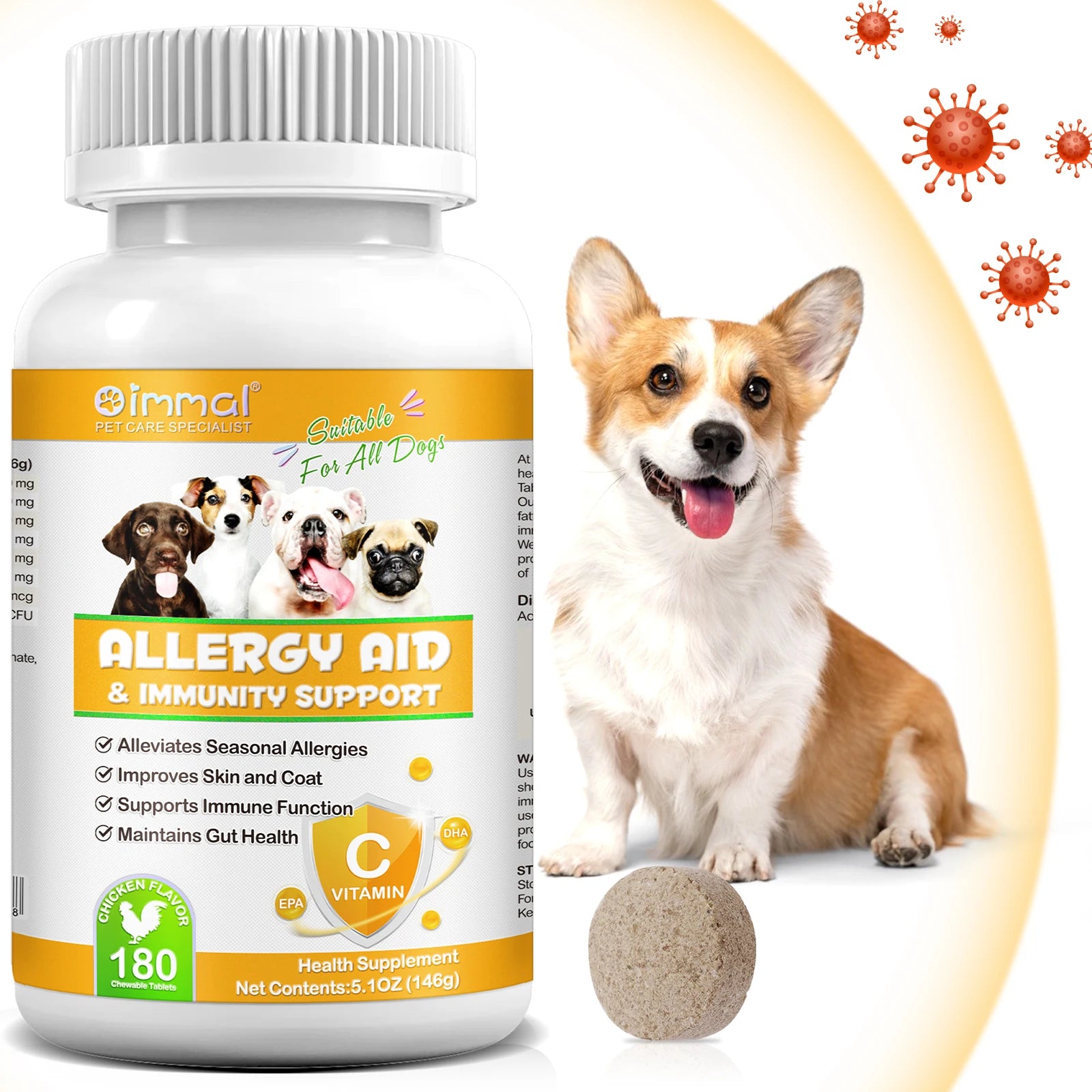 Comprehensive Canine Allergy Aid & Immunity Support for Dog