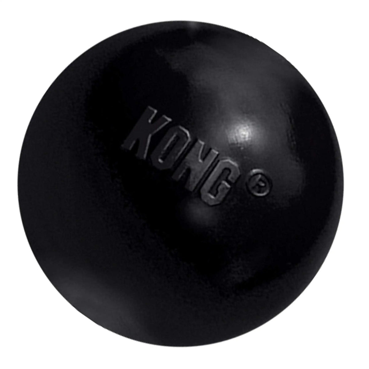 KONG Extreme Ball with Hole - Fetch Toy - Durable Dog Toy  - Natural Extreme Rubber Ball - Black - for Large/Medium Dogs