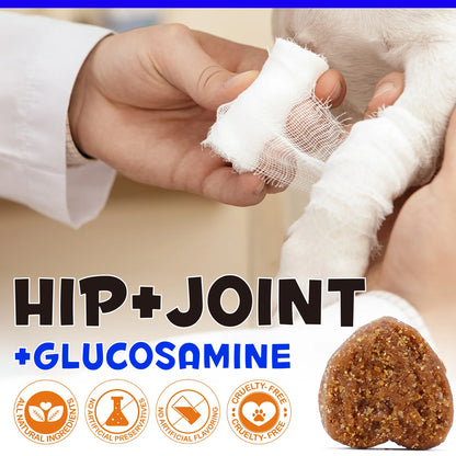 Hip and Joint Supplement for Dogs Glucosamine Joint Pain Relief Treats Chondroitin MSM Supplement Health Mobility Support Chews