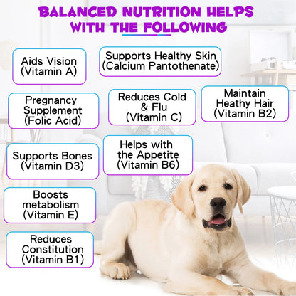 15-in-1 Vitamin Drops for Dogs Nutrients Comprehensive Nutrient Support Skin Coat Joint Bone Heart Immune System Boost Energy