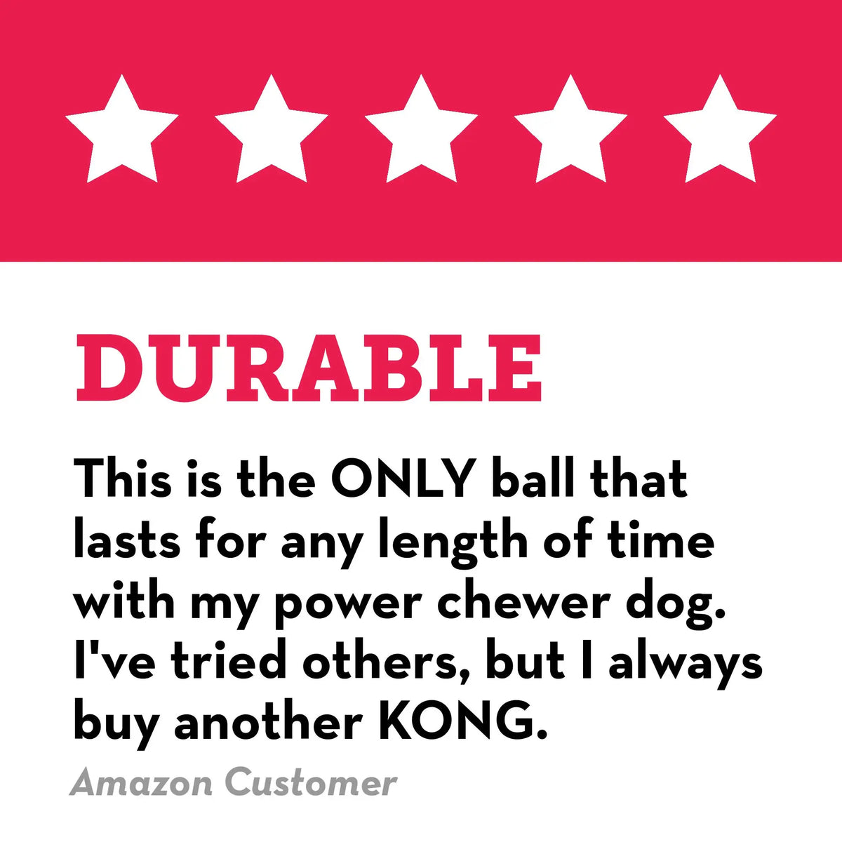 KONG Extreme Ball with Hole - Fetch Toy - Durable Dog Toy  - Natural Extreme Rubber Ball - Black - for Large/Medium Dogs