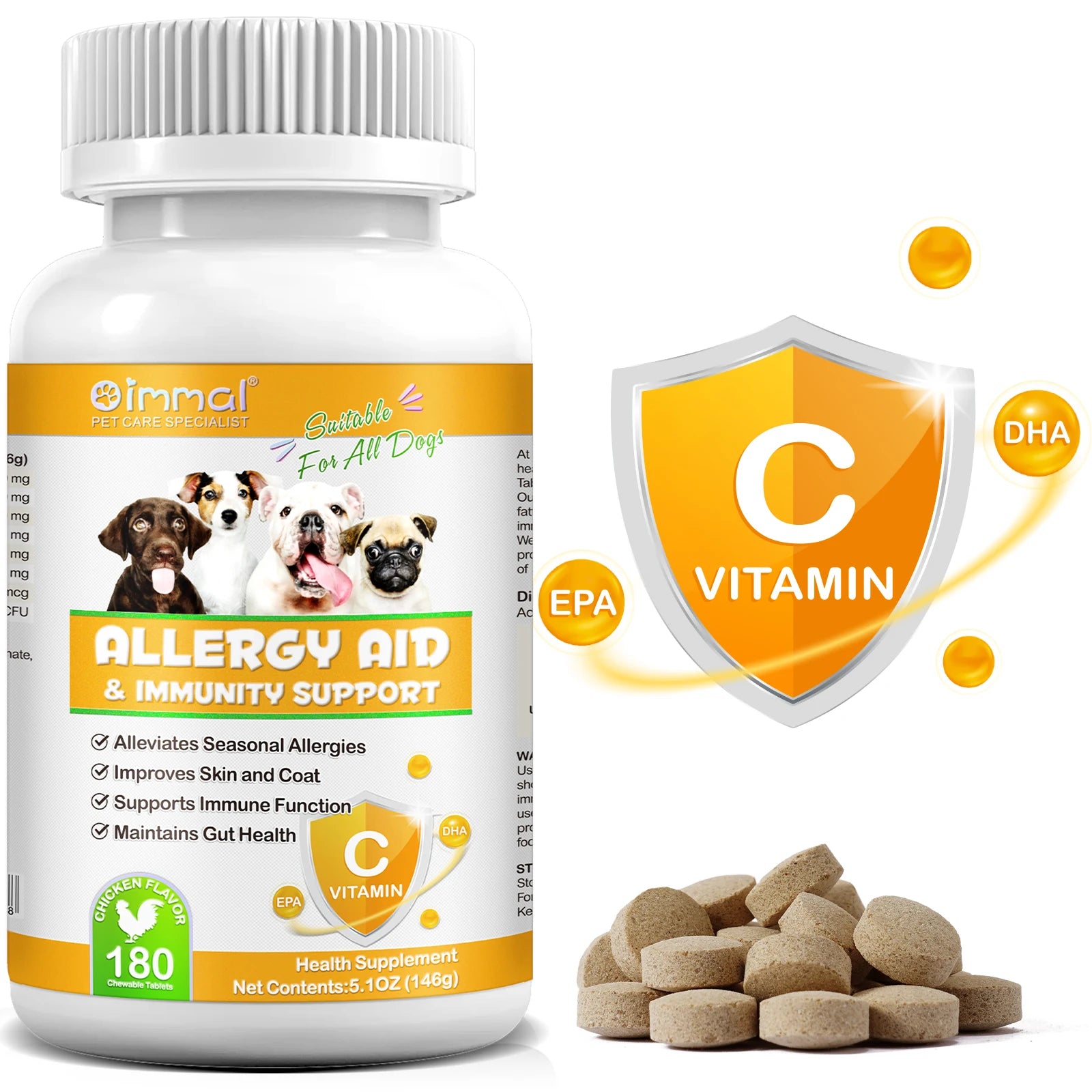 Comprehensive Canine Allergy Aid & Immunity Support for Dog