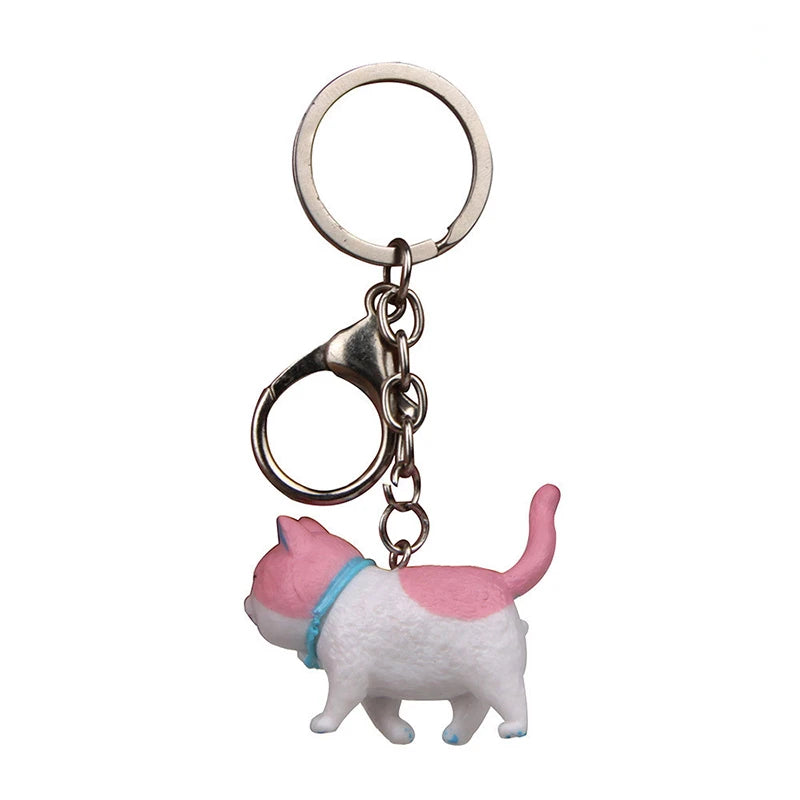 1Pc 10.5cm Cute Cartoon Cat Pendant Key Rings Kitten Cat Key Chain Shake Head Car Bag Keychains