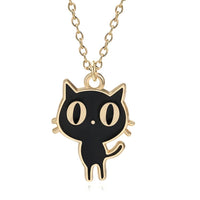 Cute Cartoon Cat Animal Pendant Necklace For Girls Women Lovely Kitten Neko Birthday Party Jewelry Accessories Gift 2024 Trend