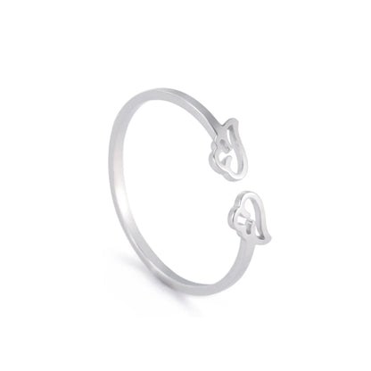 Skyrim Adjustable Ring for Women Stainless Steel Cat Snake Cross Dog Paw Lightning Angel Wing Couple Ring 2024 Trendy Jewelry