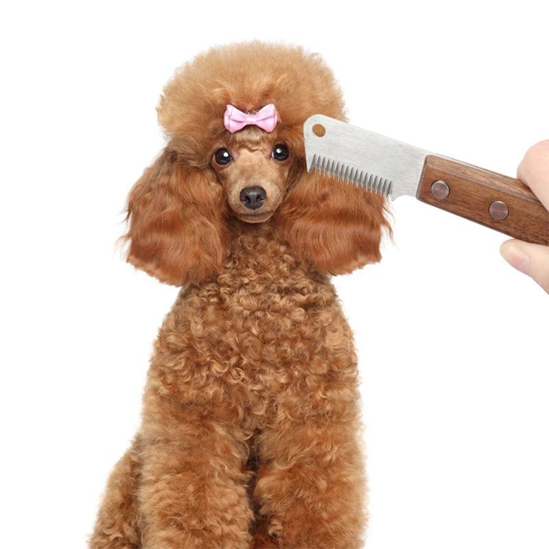 Pet Hair Shedding Comb Cat Brush Grooming Tool Dog Hair Removal Knife For Matted Long Hair Curly Pet Brush Combs Cleaning Tool