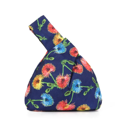 KOKOPEA Japanese Mini Portable Knot Wrist Bag Women Top Handle Bag Simple Purse Handbags Waterproof Shopping Bag Phone Key Pouch