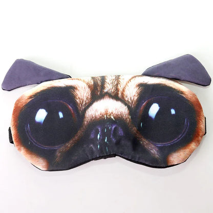 1PCS 3D Sleeping Mask Cute Cartoon Cat Dog Sleeping Eye Mask Eyeshade Cover Soft Portable Animal Blindfold Eyepatch Eye Cover