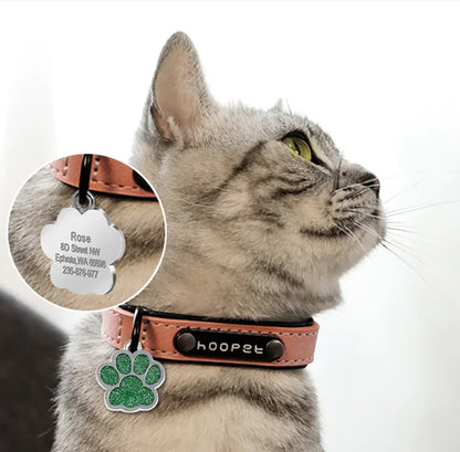 Personalized Dog Tag Stainless Steel Name Engraved ID Tags For Dog Collar Anti-Lost Pet Nameplate Pendant For Pitbull Labrador