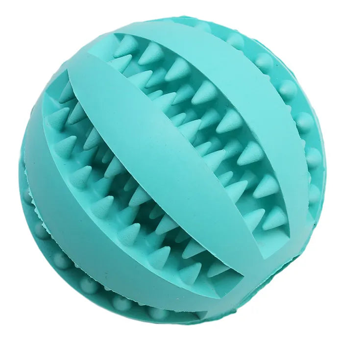 Dog Food Treat Feeder Funny Pet Interactive Rubber Ball Dogs Chew Toy Tooth Cleaning Ball Puppy Training Bite Resistant Toy Ball