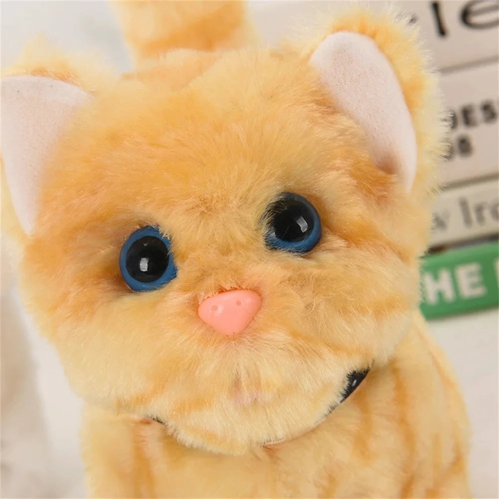 Electric Plush Kitten Toys That Can Walk Bark  Move And Simulate Delicate Plush Toys