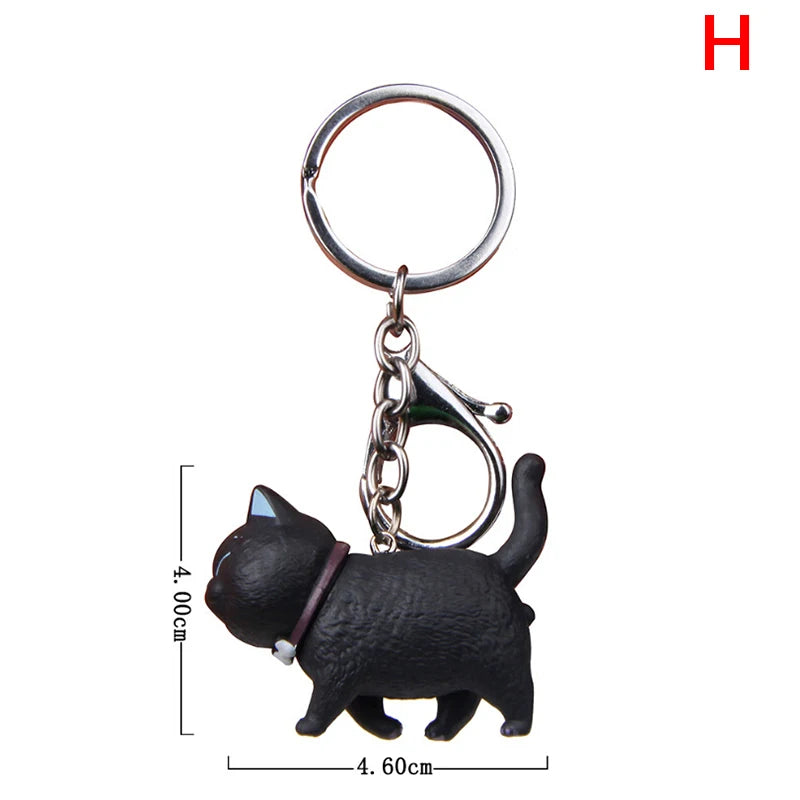 1Pc 10.5cm Cute Cartoon Cat Pendant Key Rings Kitten Cat Key Chain Shake Head Car Bag Keychains