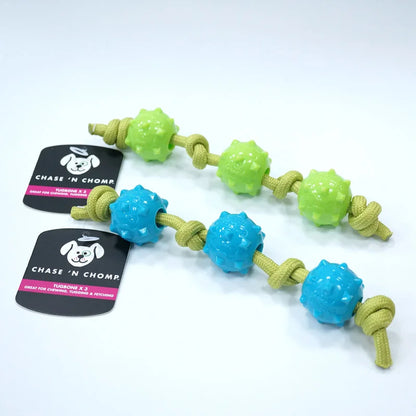 CAITEC Dog Toys Chewing Ball String Soft Durable Chewing and Tugging Best for Small Dog Puppy