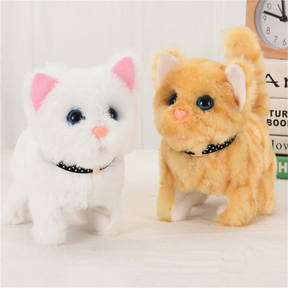 Electric Plush Kitten Toys That Can Walk Bark  Move And Simulate Delicate Plush Toys